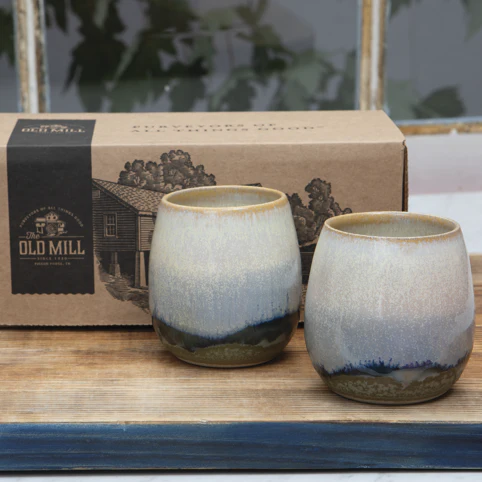 Stemless Wine Goblets Set - LeConte Mountain Ridge
